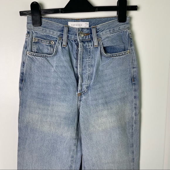 Topshop High Rise Straight Leg Jeans - Picture 3 of 9
